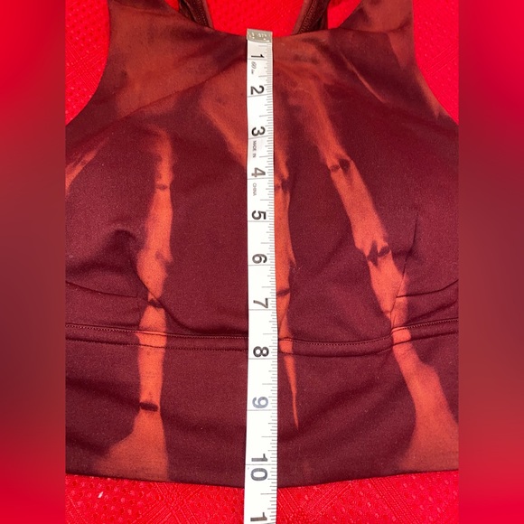 Lululemon Wunder Train Longline Bra Sz 6 High Neck Sun Bleached Wash Red Merlot - Picture 7 of 7